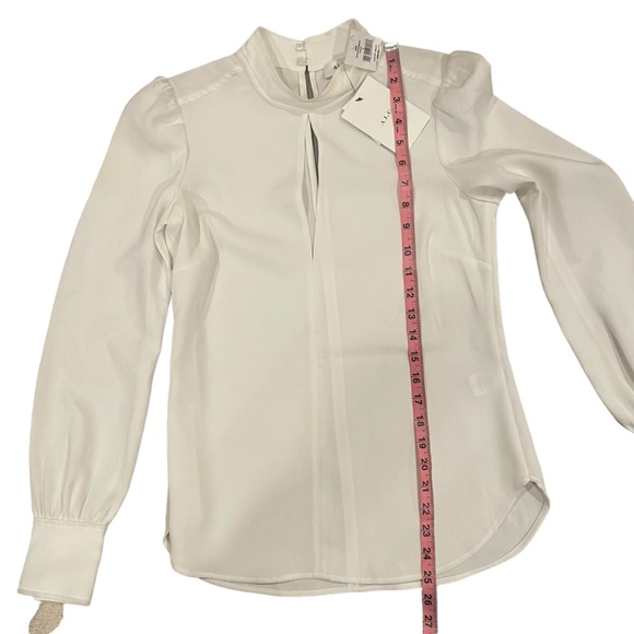 NWT A.L.C. Marina Keyhole Crepe Blouse - Picture 10 of 11